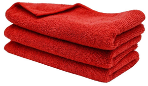Premium Red 16" x 16" Microfiber Towel